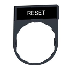 Schneider Electric Harmony™ ZBY Legend Plates 22 mm RESET Black White
