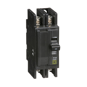 Square D QOU™ Unit Mount Miniature Circuit Breakers 40 A 120/240 VAC 10 kAIC 2 Pole