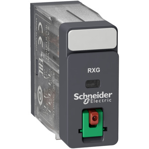 Schneider Electric RXG Zelio™ Harmony™ Plug-in Interface Relays 120 VAC Square Base 8 Blade 5 A DPDT