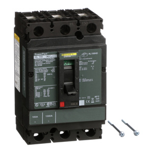 Square D PowerPact™ HLL Cable-in / Cable-out Molded Case Industrial Circuit Breakers 100 A 600 VAC 50 kAIC 3 Pole