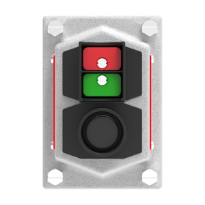 Eaton Crouse-Hinds DSD Pushbutton Cover and Device Assembly Green/Red