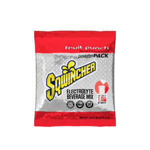 Sqwincher® Powder Pack™ Individual Drink Powder Mixes Fruit Punch Foil Pouch 1 gal Per Serving