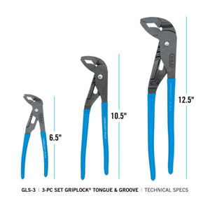 Channellock Tongue and Groove Plier Sets 3 Piece