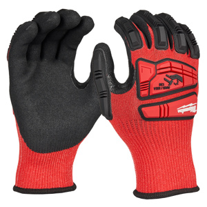 Milwaukee SMARTSWIPE™ High Dexterity Impact-resistant Nitrile-dipped Gloves Large Red, Black