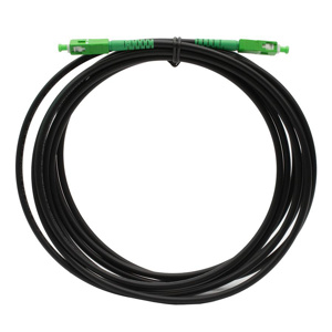 Precision Group Fiber Cable Assemblies 100 ft SC/APC - SC/APC Simplex SM - OS1 1 Fiber Black