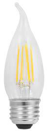 Sylvania B10 LED Lamps 4 W E12 2700 K Dimmable 90 CRI 350 lm