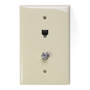 Leviton Midsized Telephone / Video Faceplates