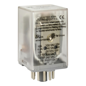 Square D Harmony™ 8501K Universal Plug-in Ice Cube Relays 120 VAC Octal Base 8 Pin LED Indicator 10 A DPDT