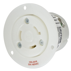 Hubbell Wiring Locking Flanged Receptacles