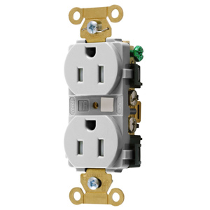 Hubbell Wiring Straight Blade Duplex Receptacles