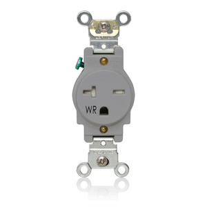 W5461-TGY 250V WR/TR SINGLE OUTLET BACK/