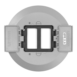 PTC2F-GY 2-GANG DECORA FLIP LID FLR CVR