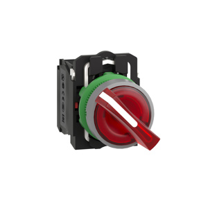 Schneider Electric Harmony™ XB5 Selector Switches 22 mm Standard Knob Green/Red Illuminated