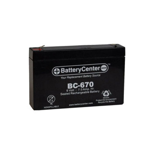 The Battery Center Sealed Lead Acid Replacement Batteries BC-670 6 V Sealed Lead Acid