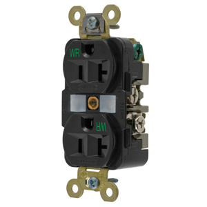 Hubbell Wiring Straight Blade Duplex Receptacles