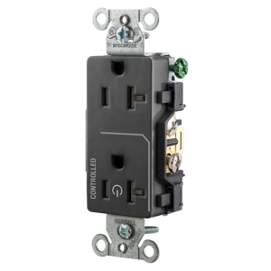 Hubbell Wiring Straight Blade Decorator Duplex Receptacles