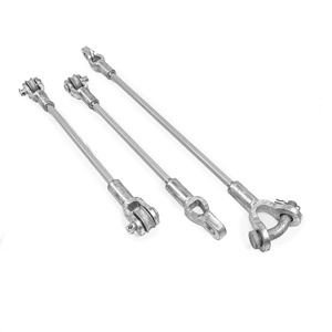 Maclean Power Fiberglass Guy Strain Insulators 30000 lbf Clevis, Thimble Eye 0 Roller 36 in