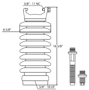 Gamma Insulators Porcelain Line Post Insulators Stud Base