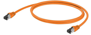 Weidmuller Cat5e Riser Patch Cords Shielded RJ45, Booted 1 m 26/7 PR Orange