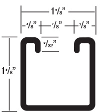 Gregory Industries G582 Series Solid Strut Channels 1-5/8 x 1-5/8