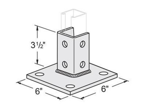 Gregory Industries <em class="search-results-highlight">Strut</em> Channel Post Bases