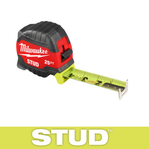 Milwaukee Tape Measures 25 ft SAE Automatic Rewind Toggle Lock 1 in