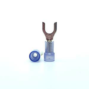 Peco Fasteners Insulated Fork Terminals 16 - 14 AWG Nylon Blue