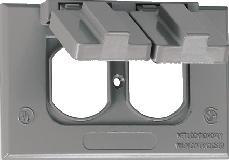 Teddico Weatherproof Outlet Box Covers Duplex Receptacle 1 Gang Gray