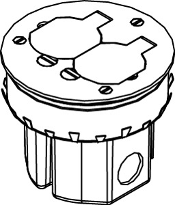 Wiremold 861 Series Single Service Floor Boxes