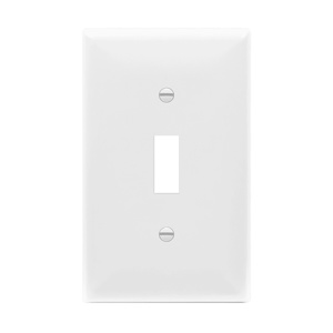 Enerlites Blank Toggle Wallplates 1 Gang White Polycarbonate