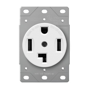Enerlites Single Receptacles 30 A 125 - 250 VAC 3P4W 14-30R Industrial Corrosion-resistant Black