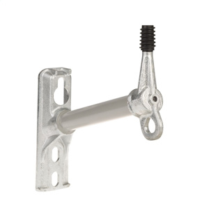 12" Medium Duty Single-Phase Vertical Pin Standoff Bracket with 1" Plasticol Coated Threads