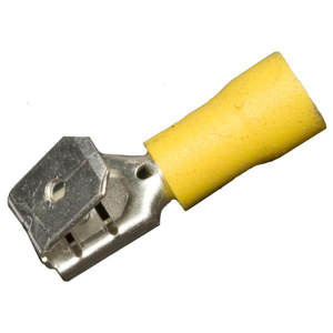 Morris Products Insulated Piggy Back Disconnects 12 - 10 AWG Serrated Barrel Yellow Vinyl
