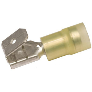 Morris Products Insulated Piggy Back Disconnects 12 - 10 AWG Serrated Barrel Yellow Vinyl