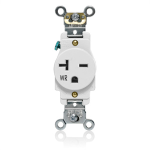 W5461-W 20A-250V SGL OTLT BCK/SDE WIR