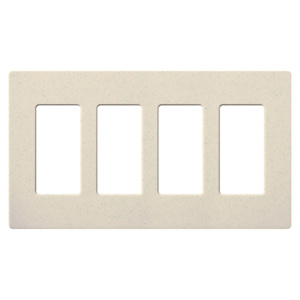 Lutron Standard Decorator Wallplates 4 Gang Limestone Plastic Snap-on