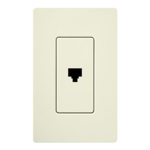 Lutron Standard Telephone Faceplates 6-conductor, RJ11 Biscuit