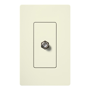 Lutron Standard Video Faceplates F-style, 75-Ohm coaxial Biscuit