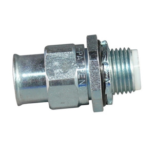 Appleton Emerson STNM Series Straight Liquidtight Connectors Insulated 3/8 in Compression x Threaded Steel