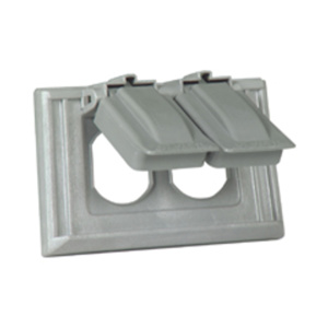 Eaton Wiring Devices S195 Series Weatherproof Outlet Box Covers Plastic 1 Gang Gray