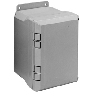 ABB Thomas & Betts Wall Mount Concealed Hinge Weatherproof Enclosures 10 x 8 x 7 in Without Knockouts Gray NEMA 1/2/3/3S/3SX/3X/4/4X/12
