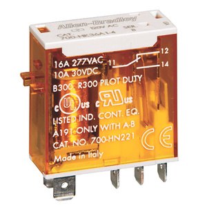 Rockwell Automation 700-HK Slim Line Plug-in Relays 12 V Slim Base 5 Blade 16 A SPDT