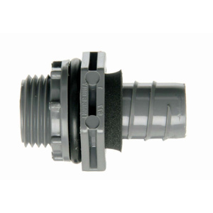 ABB Thomas & Betts LN43 Carflex Series Straight Nonmetallic Liquidtight Connectors Non-insulated 1/2 in Threaded x Push-in PVC