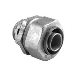 Bridgeport Fittings LT2 Series Straight Liquidtight Connectors Non-insulated 1/2 in Compression x Threaded Zinc Die Cast