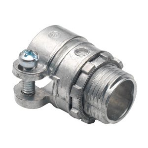 Bridgeport Fittings 400-DC2 Series Flexible Squeeze Connectors Straight 1/2 in Clamp-on