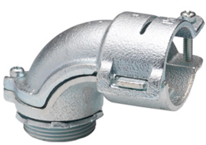 Bridgeport Fittings 800 Series Flexible Squeeze Connectors 3/4 in 90 deg Clamp-on