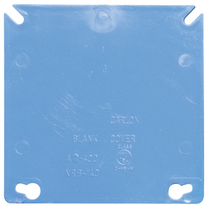 ABB Thomas & Betts 4 Square Box Industrial Covers Blank Flat 1 Gang Blue