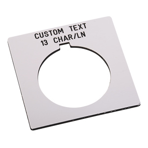 Rockwell Automation 800H Standard Series Legend Plates 30 mm [Custom Text] White