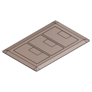 ABB Thomas & Betts E9763 Series Cover and Carpet Plates Triple Door Nonmetallic 7.13 in