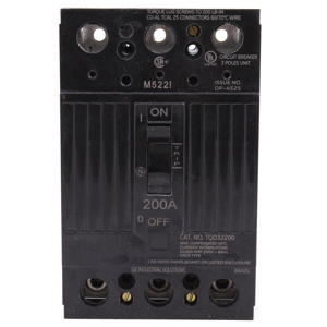 ABB Industrial Solutions TQD Series Molded Case Bolt-on Circuit Breakers 20 A 480Y/277 V 10 kAIC @ 120 VAC, 10 kAIC @ 240 VAC 3 Pole